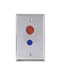 Alarm Controls RP-30L Wall Plate, Single Gang, Stainless Steel, 1/2" Diameter Hole, 1/2" Diameter Red LED
