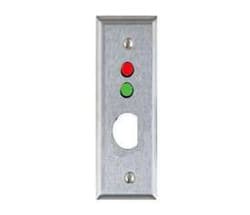 Alarm Controls RP-3A Wall Plate, Narrow, Stainless Steel, D Hole for Ace Lock, N/O Tamper Switch