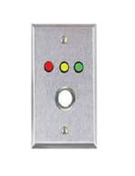 Alarm Controls RP-3M Wall Plate, Narrow, Stainless Steel, Double D Hole for Medeco Lock, N/C Tamper Switch