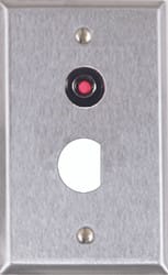 Alarm Controls RP-49 Single Gang Stainless Steel Wall Plate, DPDT Indicating Shunt Switche, Alternate Action, 3/4" D Hole