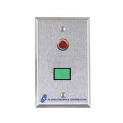 Alarm Controls SLP-1L DPDT Latching Switch Monitoring/Control Station, 1 LED, 1 Push Button, Latching Switch Monitoring/Control Station, (1) DPDT, 1-Gang, 12/24 Volt AC/DC, 3 Ampere at 120 Volt AC/35 Volt DC, 1/2" Red LED