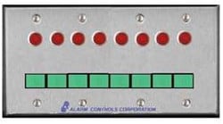 Alarm Controls SLP-8M DPDT Momentary Switch Monitoring/Control Station, 8 LEDs, 8 Push Buttons