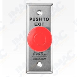 Alarm Controls TS-27R 1-1/2" Red Mushroom Push Button, Narrow
