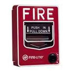 Fire-Lite BG-12LSP Dual Action Pull Station, SPST N/O Switch, Screw Terminal Connections, Key Lock, Spanish Labeling