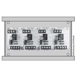 Fire-Lite MR-104/CR Four Position SPDT Relay with LEDs, Mounted in Metal Backbox, Red Cover