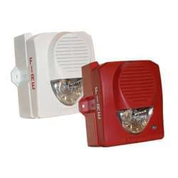 Potter Amseco SH-120R 120VAC Weatherproof Selectable Candela Wall Mount Horn Strobe, Red