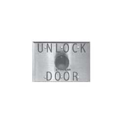 Dynalock 6291 Palm Switch, 1-5/8" Diameter Red Plastic Mushroom Button, Time Delay, UNLOCK TO DOOR, Triple Gang, Satin Stainless Steel