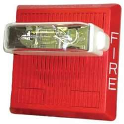 Cooper Wheelock MT-24MCW-FR Multitone Horn Strobe, Red, Wall Mount, FIRE Lettering, Multicandela
