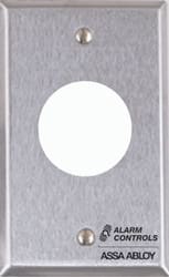 Alarm Controls RP-22 Wall Plate, Single Gang, Stainless Steel, 1-1/8" Hole