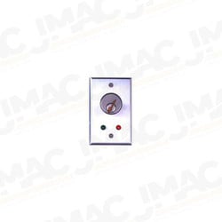 Camden CM-1130-7212 Flush Mount Key Switch, Single Gang, SPDT Maintained, Red & Green 12V LEDs, Brushed Aluminum