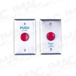 Camden 2504 Stainless Steel Economy Button, Narrow Jamb, ADA Logo, PUSH TO OPEN