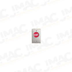 Camden CM-4030 1-5/8" Mushroom Pushbutton, Aluminum Single Gang Blank Faceplate, Push/Pull, N/O, Maintained, Brushed Aluminum