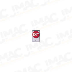 Camden 4040 1-5/8" Mushroom Red Pushbutton, Aluminum Single Gang Blank Faceplate, Push/Pull, N/C, Maintained, Brushed Aluminum