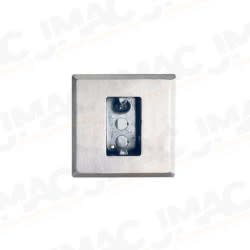 Camden 66 Flush Mounting Box and Dress Plate, Single Gang, Standard Depth, Heavy Gauge Stainless Steel