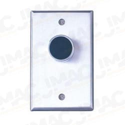 Camden CM-7000-G Medium Duty Vandal Resistant Recessed Push Button, Blank Faceplate, Single Gang, Green Button, N/O, Momentary, Brushed Aluminum