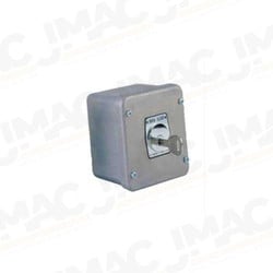 Camden CI1KXS Exterior Use Industrial Key Switch, Diecast Aluminum Enclosure, Painted Gray Enamel, Weatherized Stop Button Camden CI1KXS Exterior Use Industrial Key Switch, Diecast Aluminum Enclosure, Painted Gray Enamel, Weatherized Stop Button