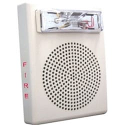 Cooper Wheelock E50-24MCWH-FW Speaker Strobe, White, Wall Mount, FIRE Lettering, High Intesity Candela