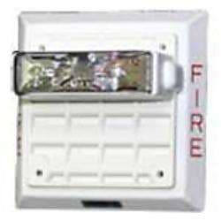 Cooper Wheelock ET80-24MCW-FW Vandal Resistant Speaker Strobe, White, Wall Mount, FIRE Lettering, Multi-Candela