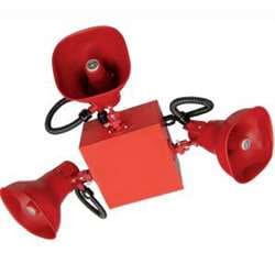 Cooper Wheelock STH-3R Cluster Speaker, 3 Horns, Red Enclosure