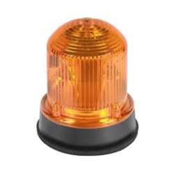 Edwards Signaling 125STRNA1248D Class Flashing Xenon Beacon, gray base, NEMA Type 4X enclosure, suitable for indoor or outdoor applications, panel/conduit mount, amber colored lens, 175000 peak candela, flash rate 65 fpm, 12-48/DC, 0.35 A
