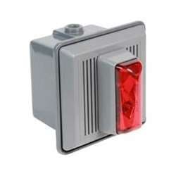 Edwards Signaling 868STRR-AQ Electronic Horn/Strobe Decibels, Indoor, Surface, 5.5 in Ht, 5.5 in Wd, Red, Horn