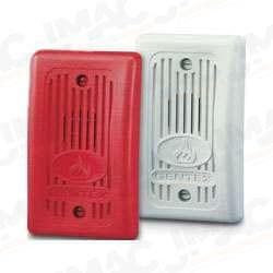 Gentex GX93-R Red 12/24VDC Low Current Mini-Horn with Terminal Blocks