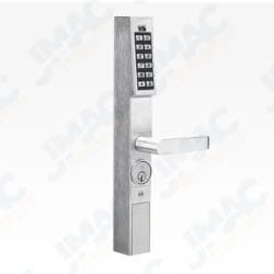 Alarm Lock DL1200/26D1 Narrow Style Digital Keypad Lock, Satin Chrome, Straight Lever, Supports Adams Rite Door Lock, Digital