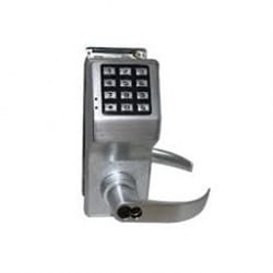 Alarm Lock DL2775IC/26D-Y Interior Trilogy Keyless Cylindrical Door Lock, Satin Chrome, Regal Lever Trim, Yale Interchangeable Core
