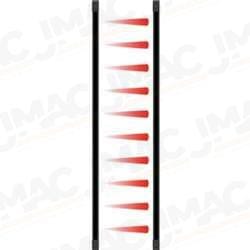 Seco-Larm E-9680-10B25 ENFORCER IR Curtain Sensors for Indoor/Outdoor Access Control, Black, 10 Beams, 80" Length