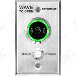 Seco-Larm SD-9263-KSVQ No Touch Request-to-Exit Plate, Adjustable Delay Timer, Outdoor, Single Gang, English, Manual Override