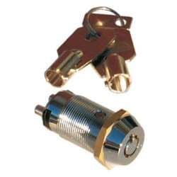 Seco-Larm SS-090-2H6 Tubular Key Lock Switch, Key Removable from ON/OFF, #1306 Key