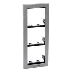 Comelit 3311/3G Three Modules Frame with Cornice, Gray, Powercom/Ikall Series