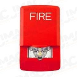 Cooper Wheelock Exceder LHSR LED Horn Strobe, Red, Wall Mount, FIRE Lettering