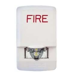 Cooper Wheelock Exceder LHSW LED Horn Strobe, White, Wall Mount, FIRE Lettering