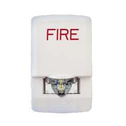 Cooper Wheelock Industry's First LSTW Notification Appliance, White, Wall Mount, FIRE lettering