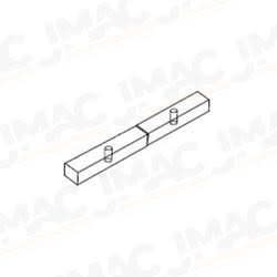 Locknetics 3924F-666 Filler Plate, 1-1/4" x 1/2", Bright Brass