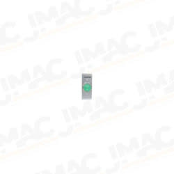 Locknetics 621-GR-NS 1-1/4" Pushbutton, Narrow, Green Button, Satin Aluminum