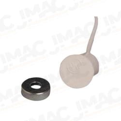 Bosch ISN-CMINI-10DW White Miniature Recessed Contact, Thin Magnet, Lead Connections, 9.5mm Diameter, 12.7mm Gap, Package of 10 Contacts and Magnets