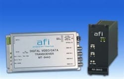 American Fibertek MT-944C Four Channel Digital Video Module Transmitter, One Bi-Directional Multi-Protocol Data Channel, Multimode