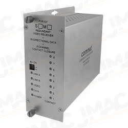 ComNet FVR107M1 10-Bit Digital Video Receiver/Data Transreceiver, Multimode, 1 Bi-Directional Data Channel/ Dual Optical Port Redundant Point to Point Configuration, 8 Contact Closures