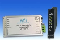 American Fibertek RR-713C-SL Single Channel Digital Video Rack Card Receiver, Two Bi-Directional Multi-Protocol Data Channels, Single Mode