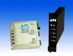 American Fibertek RTX480 Multi-Protocol RS485/RS422/RS232/MANCHESTER Data System, Single Channel, Multimode, One Fiber Rack Card, SC Connectors, 1310 nm, Tx