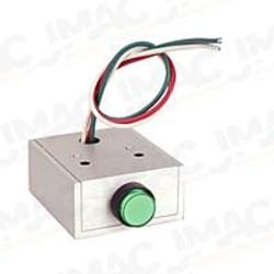 Dynalock 6335-P2-ILM24 Concealed Pushbutton, SPDT Maintained, 24VDC Illuminated Pushbutton, Satin Aluminum
