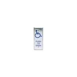 SDC 484A1U Narrow Mullion Push Plate Switch, PUSH TO OPEN, Blue Infill, DPDT, 1-11/16 SDC 484A1U Narrow Mullion Push Plate Switch, PUSH TO OPEN, Blue Infill, DPDT, 1-11/16