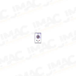 Camden CM-1080-7224 Surface Mount Key Switch, DPDT Momentary, Red & Green 24V LEDs, Brushed Aluminum