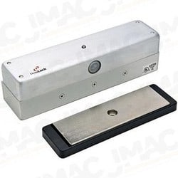 Dynalock 3006-DSM-ATS Free-Egress Electromagnetic Lock, Door Status Switch, Anti-Tamper Switch, Satin Aluminum