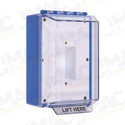 STI 14400NB Universal Stopper Low Profile without Horn Housing, Enclosed Back Box, Sealed Mounting Plate, No Label, Blue