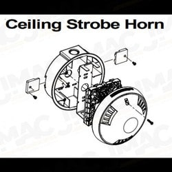 Cooper Wheelock ESBCR Surface Mount Backbox for Exceder, Red, Ceiling Mount, Indoor