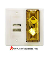 Edwards Signaling 6536A-G5 Horn/Strobe, Amber Strobe Light, 24 VAC 50/60Hz, 24 VDC, 0.13/0.18 A, Xenon