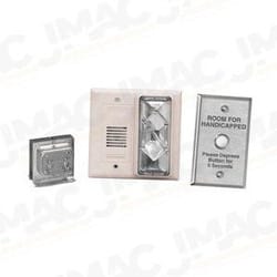 Edwards Signaling 7005A-G5 Hotel Room Annunciator Kit 50 Candela, 120/24 Volt AC Primary/Secondary, 0.175 Ampere, 50/60 Hertz, Clear, With 6536-G5 Horn/Strobe, 592 Transformer, 620 Pushbutton